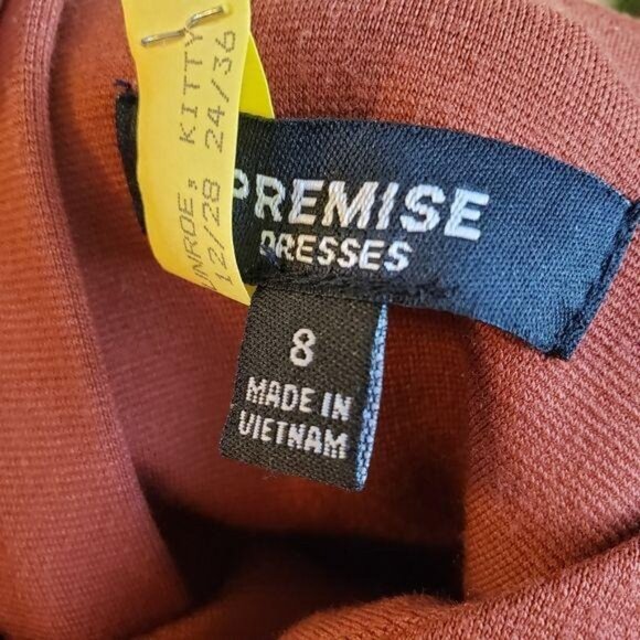 Premise Womens Sleeveless Rust Sheath Dress Size 8 Fall Fashion classic classy - Picture 6 of 6